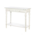 Carved White Hallway Table